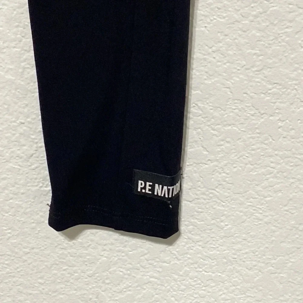 P.E. Nation NWT Black Striped Athletic Leggings Size XS